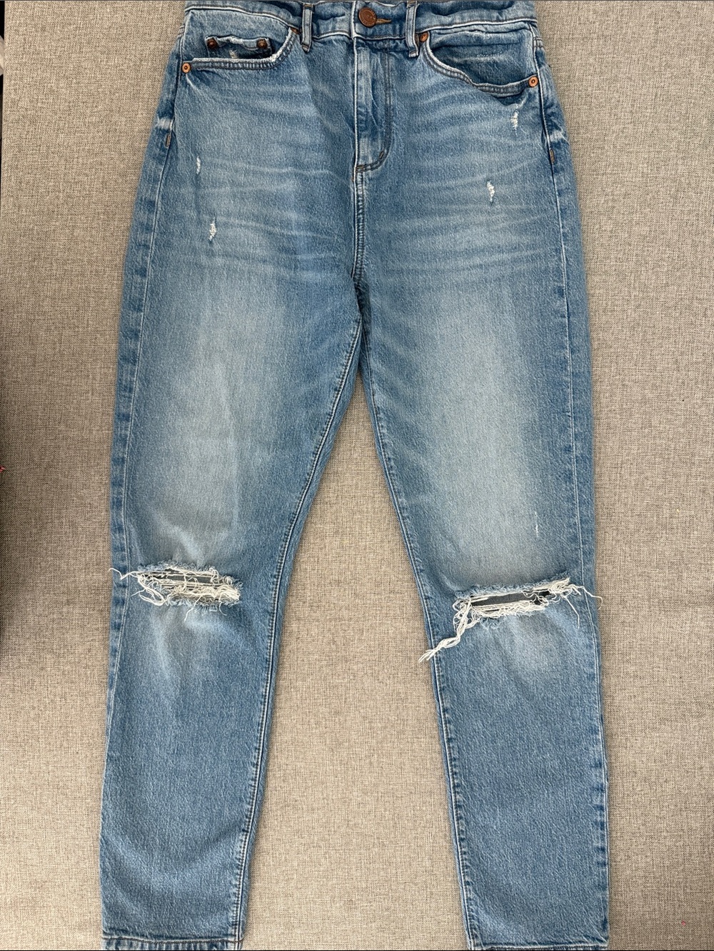 LOFT Light Blue Distressed Boyfriend Jeans